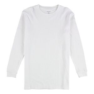Harvic Mens Solid Thermal Sweater, White, NWT